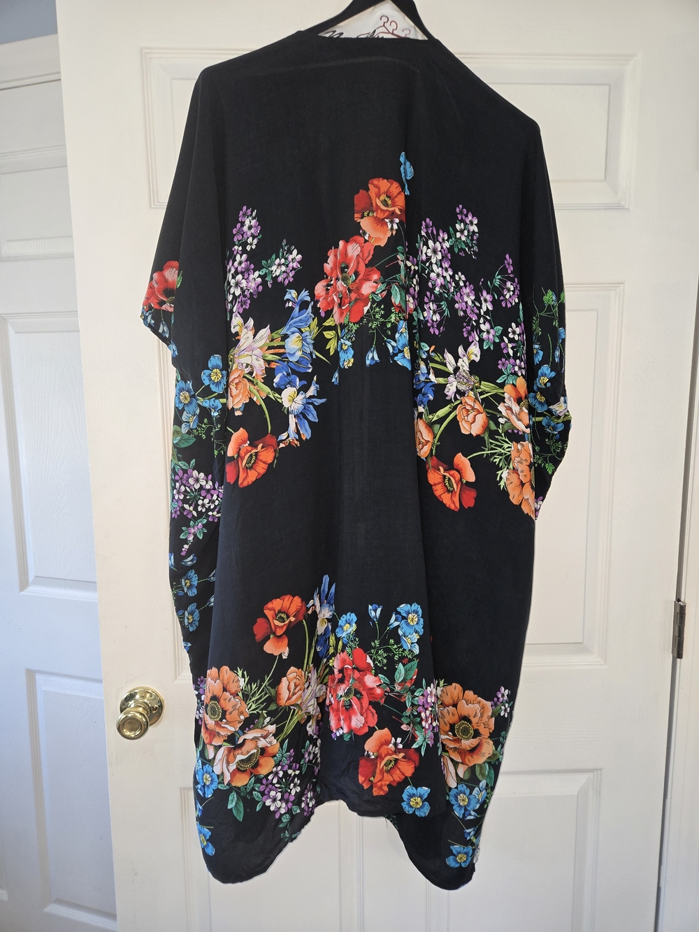 Johnny Was Black Floral Cover -up S/M - Picture 5 of 7